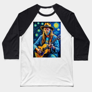 Neil Young in starry night Baseball T-Shirt